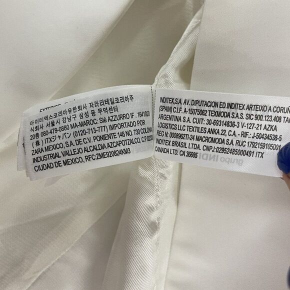 Zara Womens Tuxedo Blazer Suit XL White Satin Lapels Single Breast 2389/198 NWT - Picture 9 of 16